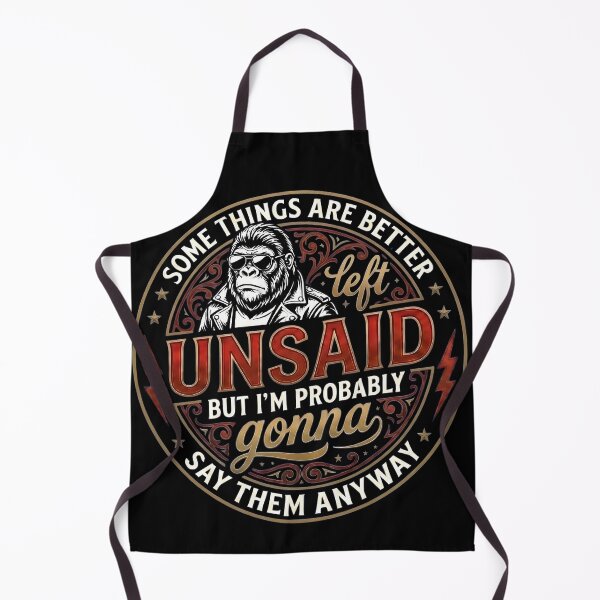 Item preview, Some Things Are Better Left Unsaid Funny Monkey Illustration designed and sold by VGAfanatic.