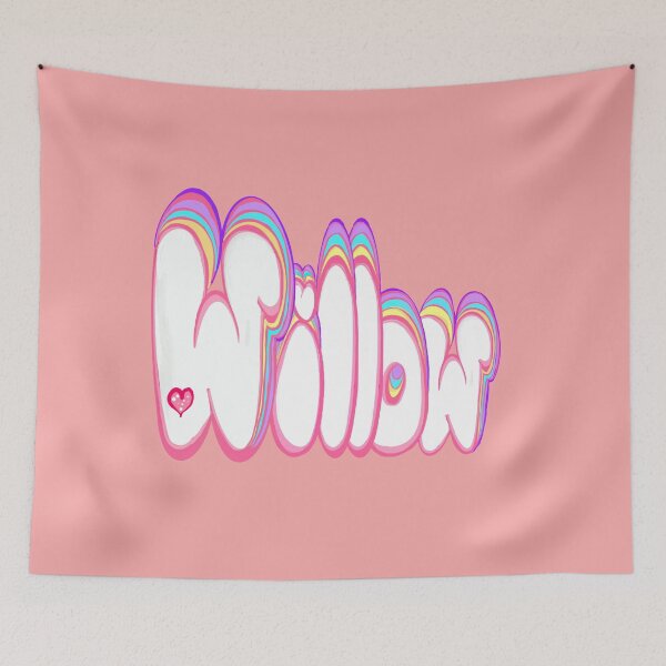 Item preview, Willow popular girls and women first name in white and pastels - Personalized personalised customized name Willow designed and sold by Artonmytee.