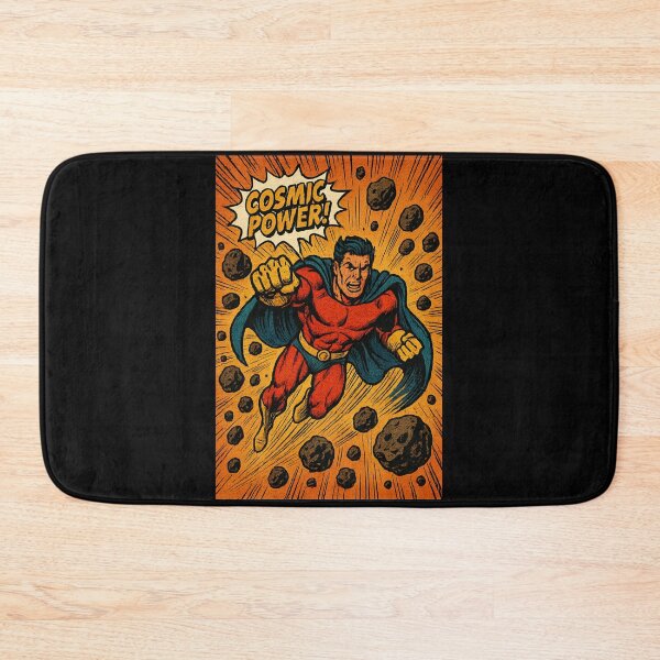Item preview, Cosmic Power Comic Hero - Retro Space Action Illustration designed and sold by MKreative Studio.