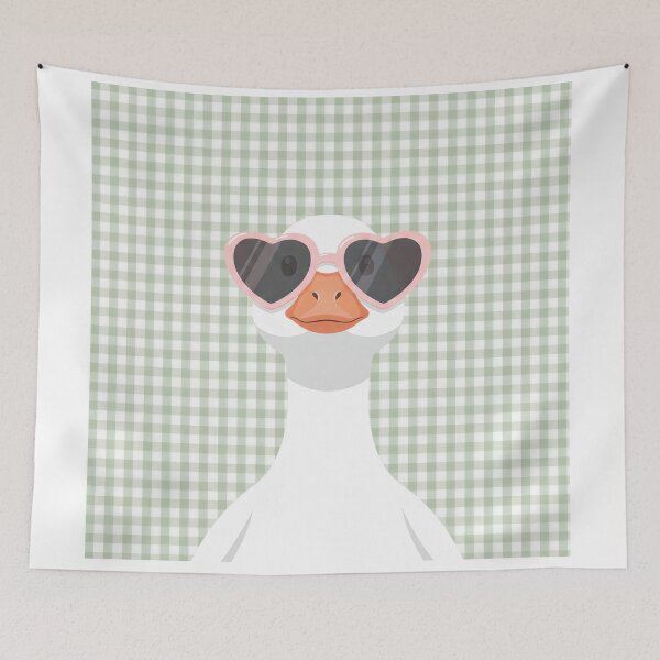 Item preview, Cute Goose Wearing Heart Sunglasses – Funny Preppy Goose Aesthetic designed and sold by GiftsCreek.