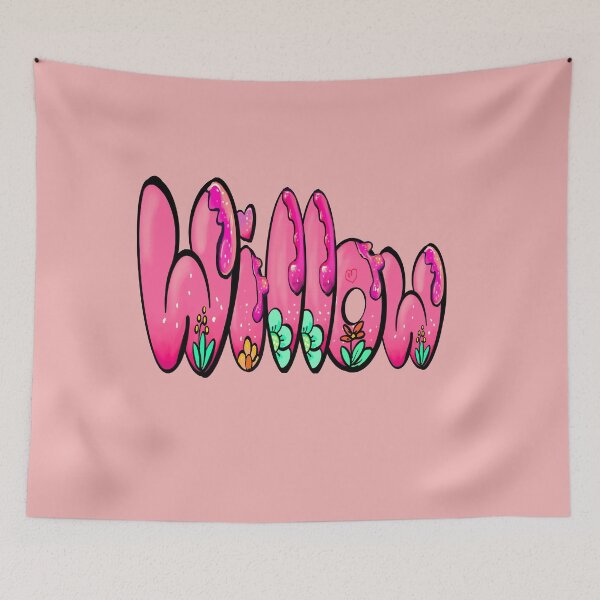 Item preview, Willow popular girls and women first name in pink. Personalized personalised customized name Willow designed and sold by Artonmytee.