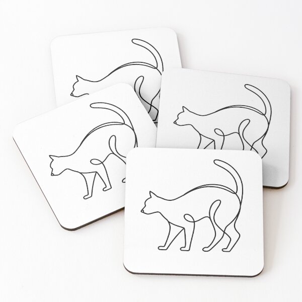 Item preview, Human friend, cat, silhouette, white, black, minimalistic design designed and sold by wizard-work.