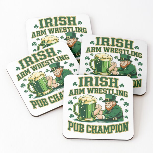 Item preview, Irish Arm Wrestling Pub Champion Funny St Patrick’s Day Leprechaun Beer Shirt designed and sold by BazStudiodesign.