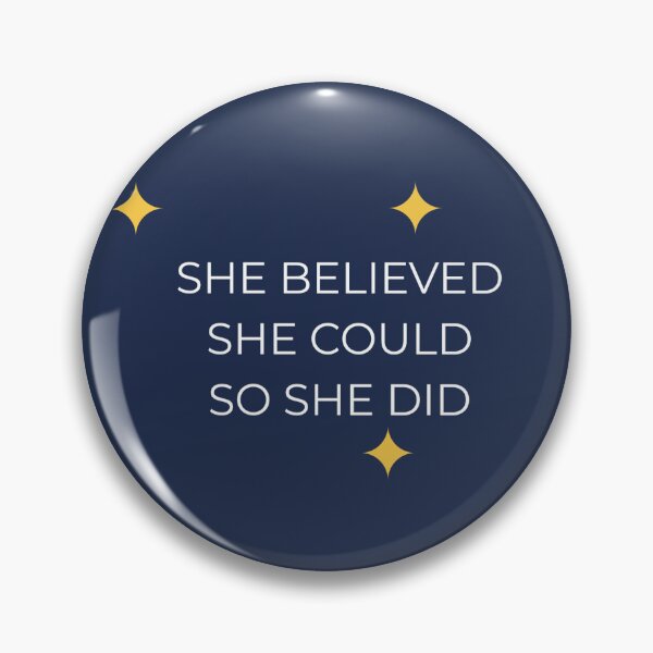 Item preview, She Believed She Could So She Did Motivational Quote Gift designed and sold by VoidAndVibe.