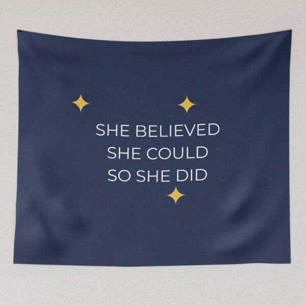 Item preview, She Believed She Could So She Did Motivational Quote Gift designed and sold by VoidAndVibe.