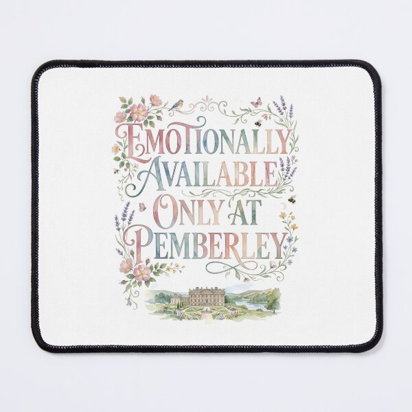Item preview, Emotionally Available Only At Pemberley Watercolor Pride And Prejudice designed and sold by Fenay Designs.
