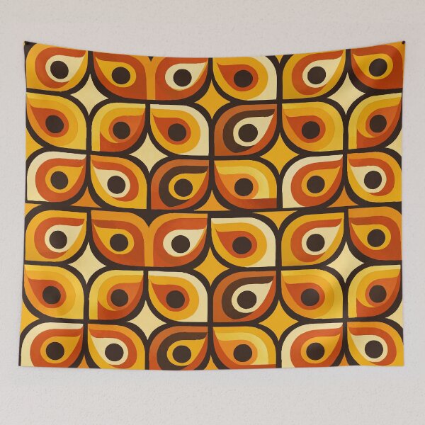 Item preview, Retro 70s Geometric Sunburst Pattern designed and sold by Far Out Goods.