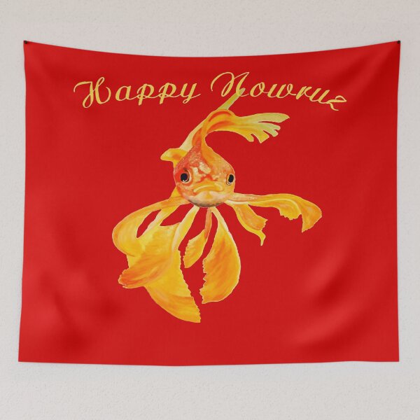 Item preview, Happy Nowruz Persian New Year Goldfish Isolated designed and sold by taiche.