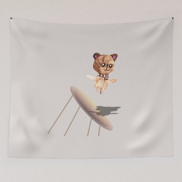 Item preview, Jumping Bear Illustration designed and sold by nimbfeja.