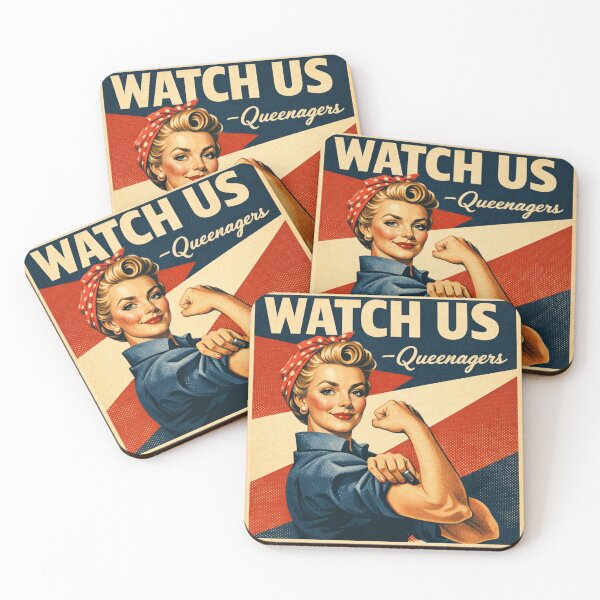 Item preview, Watch Us - Queenager - mug, Sticker & Shirt designed and sold by Quietest Riot.