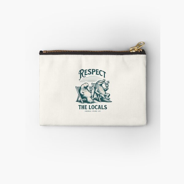 Item preview, Respect The Locals Manatee & Alligator Beach Vibes Retro Illustration designed and sold by tarzbol.