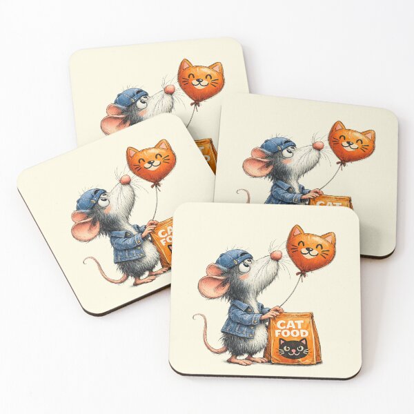 Item preview, Funny mouse with cat food.  designed and sold by Natart1004.