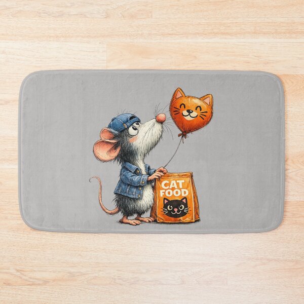 Item preview, Funny mouse with cat food.  designed and sold by Natart1004.