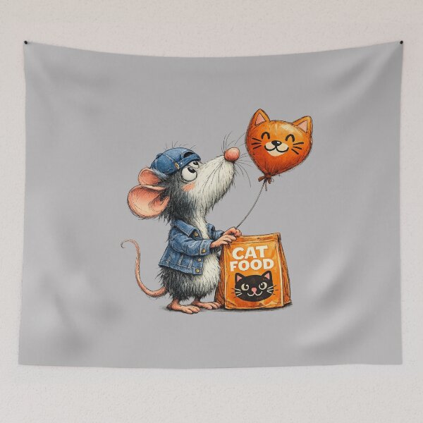 Item preview, Funny mouse with cat food.  designed and sold by Natart1004.