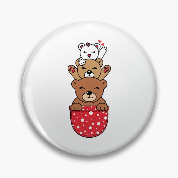 Item preview, Kawaii Stack Pocket Bears designed and sold by MarshallStickerX.