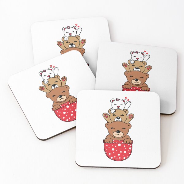 Item preview, Kawaii Stack Pocket Bears designed and sold by MarshallStickerX.