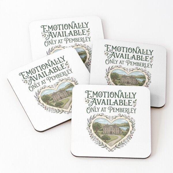 Item preview, Emotionally Available Only At Pemberley Floral Heart Pride And Prejudice designed and sold by Fenay Designs.