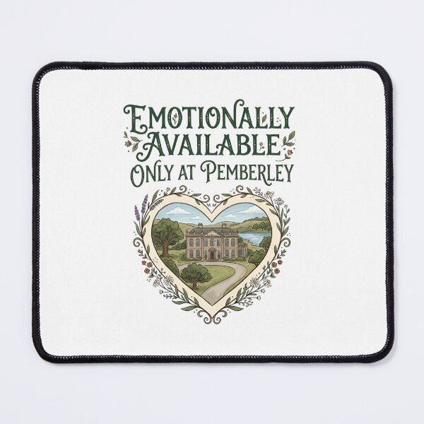 Item preview, Emotionally Available Only At Pemberley Floral Heart Pride And Prejudice designed and sold by Fenay Designs.