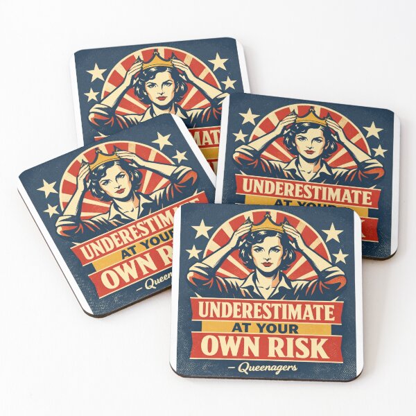Item preview, Underestimate at your own risk - Queenager- mug, Sticker & Shirt designed and sold by Quietest Riot.