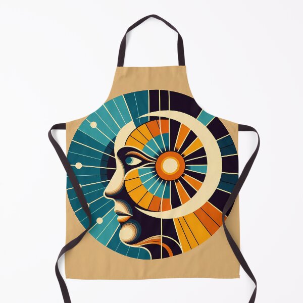 Item preview, Geometric Abstract Face with Radiating Sunburst designed and sold by InkSmithery.