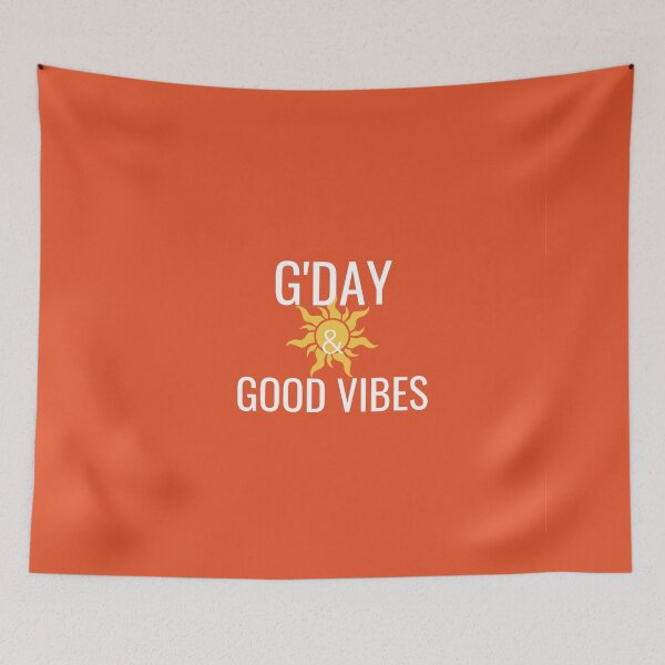 Item preview, G'Day And Good Vibes Funny Australian Quote Gift designed and sold by VoidAndVibe.