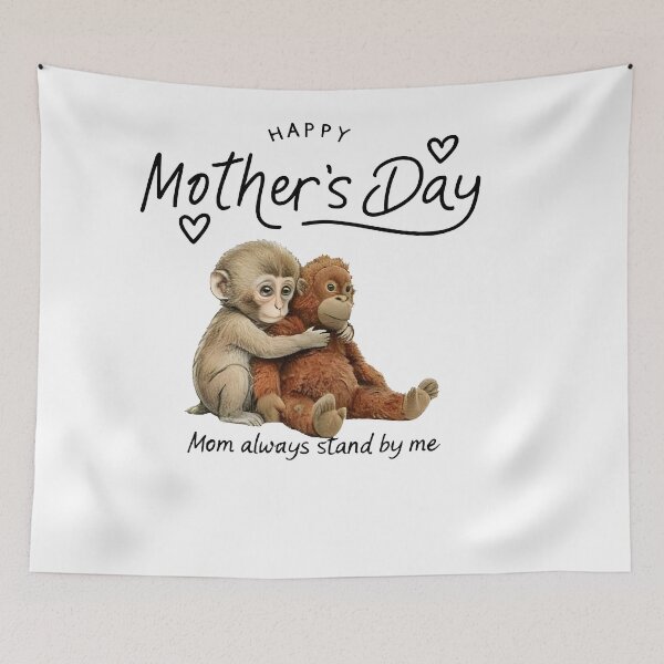 Item preview, Happy Mother's Day Mom Always Stand By Me Punch Baby Monkey designed and sold by RDGNR.