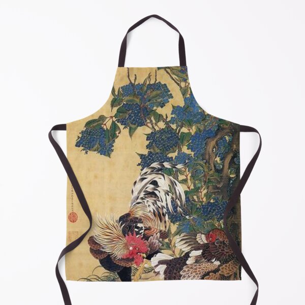 Item preview, Rooster and Hen with Hydrangeas designed and sold by SharonTheFirst.
