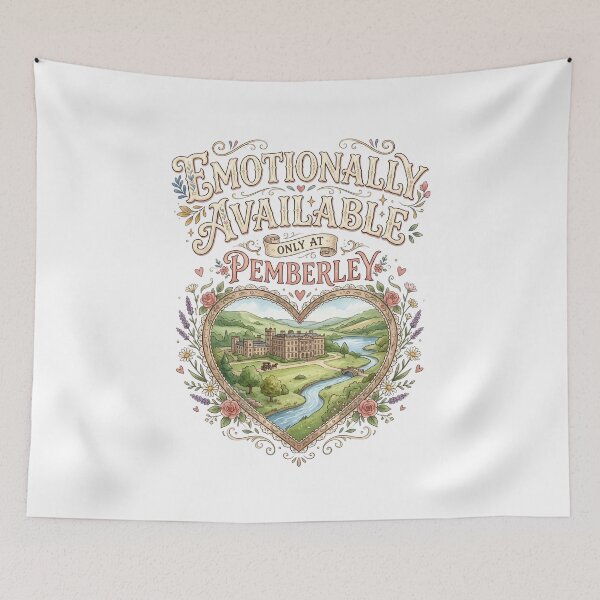 Item preview, Emotionally Available Only At Pemberley Watercolor Pride And Prejudice designed and sold by Fenay Designs.