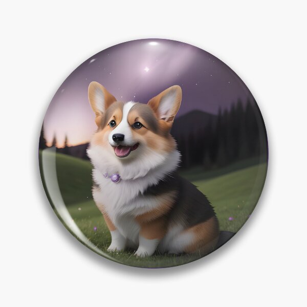Item preview, Corgi on Grassy Hill Dramatic Purple Violet Night Sky designed and sold by CanineCourier.