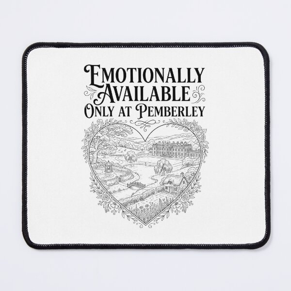 Item preview, Emotionally Available Only At Pemberley Dark Line Art Pride And Prejudice designed and sold by Fenay Designs.