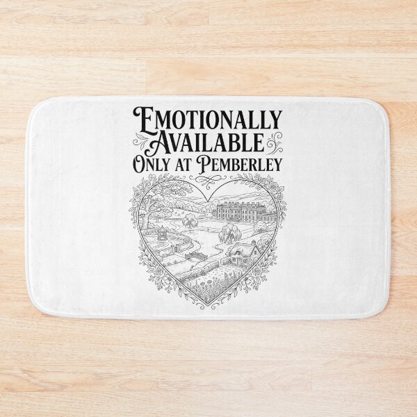 Item preview, Emotionally Available Only At Pemberley Dark Line Art Pride And Prejudice designed and sold by Fenay Designs.