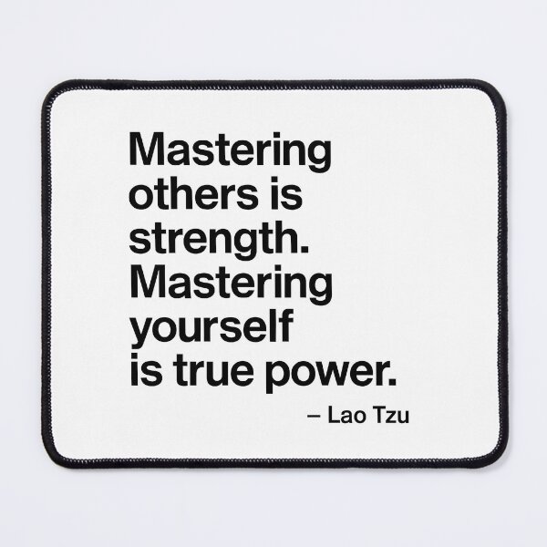 Item preview, True Power – Master Yourself | Lao Tzu (Black Font) designed and sold by TshirtsLabs.