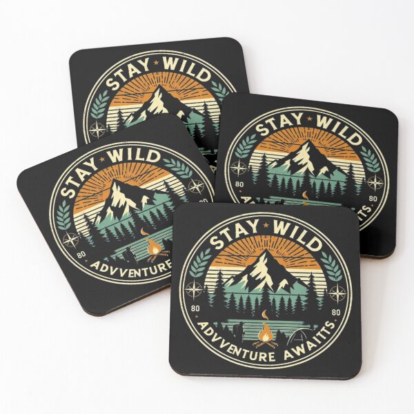Item preview, Stay Wild – Adventure Awaits Emblem designed and sold by Dogandesighn.