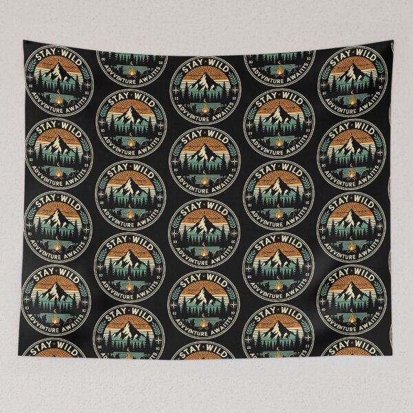 Item preview, Stay Wild – Adventure Awaits Emblem designed and sold by Dogandesighn.