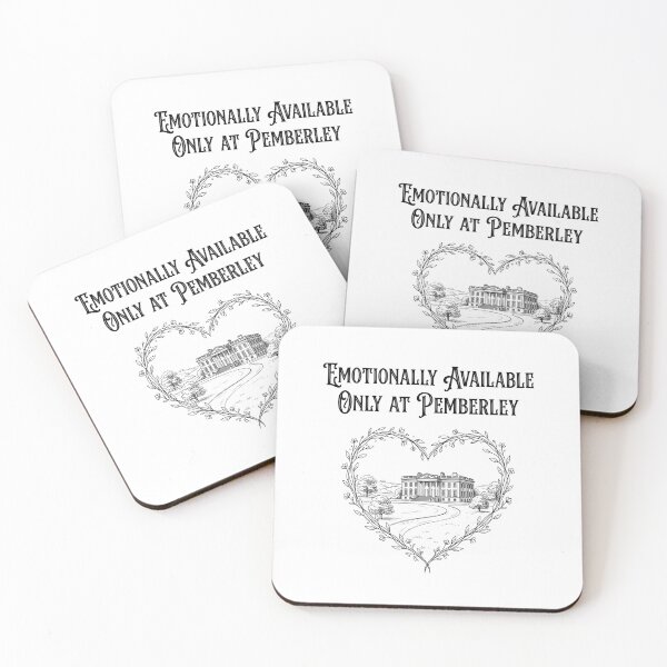 Item preview, Emotionally Available Only At Pemberley Minimalist Pride And Prejudice designed and sold by Fenay Designs.