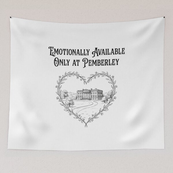 Item preview, Emotionally Available Only At Pemberley Minimalist Pride And Prejudice designed and sold by Fenay Designs.