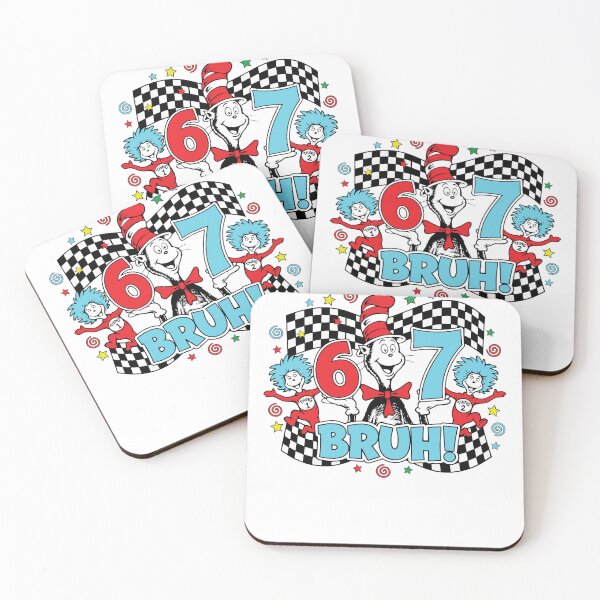 Item preview, Dr Suess Six Seven Funny Dr Suess 67 Meme Checkered Print designed and sold by RDGNR.