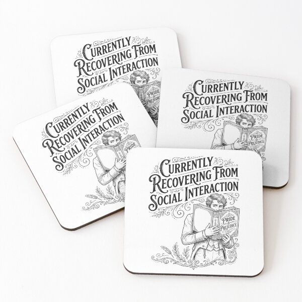 Item preview, Currently Recovering From Social Interaction Vintage Pride And Prejudice designed and sold by Fenay Designs.