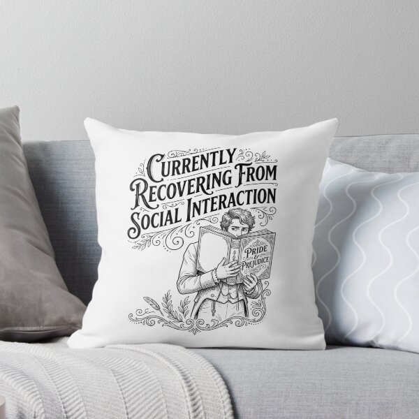 Item preview, Currently Recovering From Social Interaction Vintage Pride And Prejudice designed and sold by Fenay Designs.