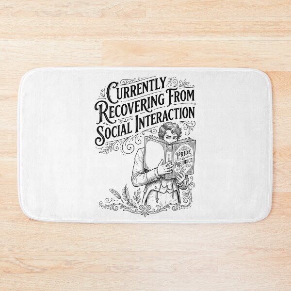 Item preview, Currently Recovering From Social Interaction Vintage Pride And Prejudice designed and sold by Fenay Designs.