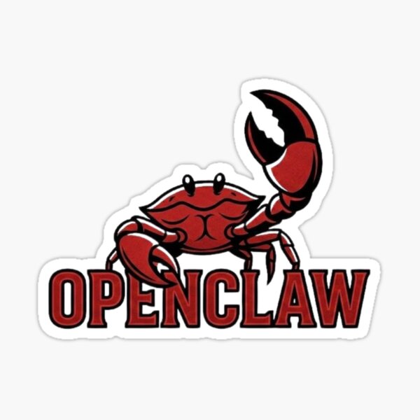 OpenClaw AI Crab Sticker – Artificial Intelligence Developer Design Sticker