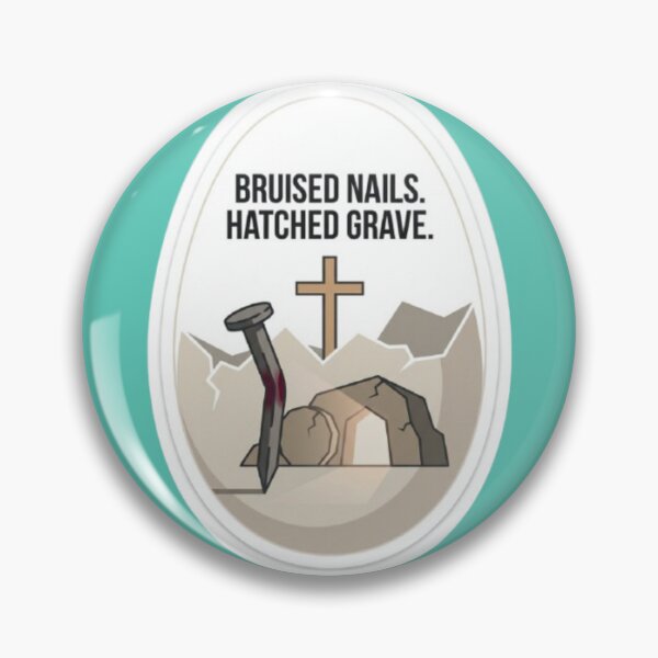 Item preview, Bruised Nails Hatched Grave Easter Egg 2026 Religious Christian Design designed and sold by BlackAndBrown.