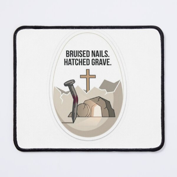 Item preview, Bruised Nails Hatched Grave Easter Egg 2026 Religious Christian Design designed and sold by BlackAndBrown.