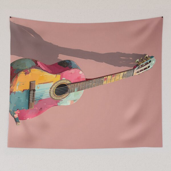 Item preview, classical guitar drawing artwork designed and sold by gut2000.