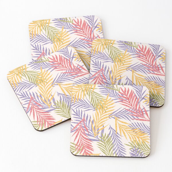 Item preview, Multicolour Tropical Palm Leaf Pattern – Vibrant Jungle Botanical Design. Light colors designed and sold by SIR13.