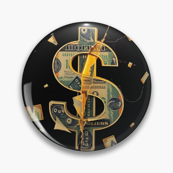 Item preview, Shattered Dollar – The Fragility of Wealth designed and sold by miletes17Studio.