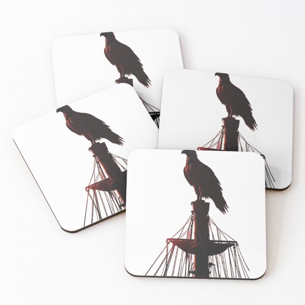 Item preview, Dark Eagle Silhouette – Gothic Red Light Dramatic Bird Art designed and sold by ZChrome.