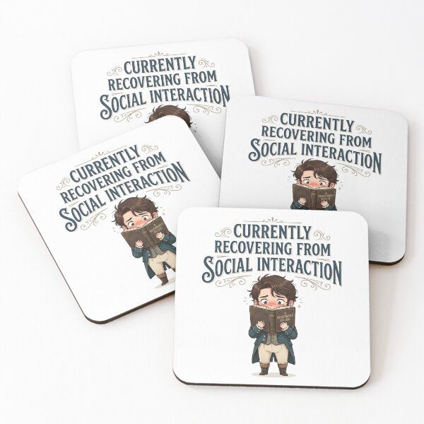 Item preview, Currently Recovering From Social Interaction Chibi Pride And Prejudice designed and sold by Fenay Designs.