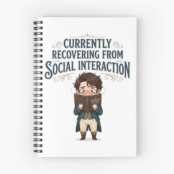 Item preview, Currently Recovering From Social Interaction Chibi Pride And Prejudice designed and sold by Fenay Designs.