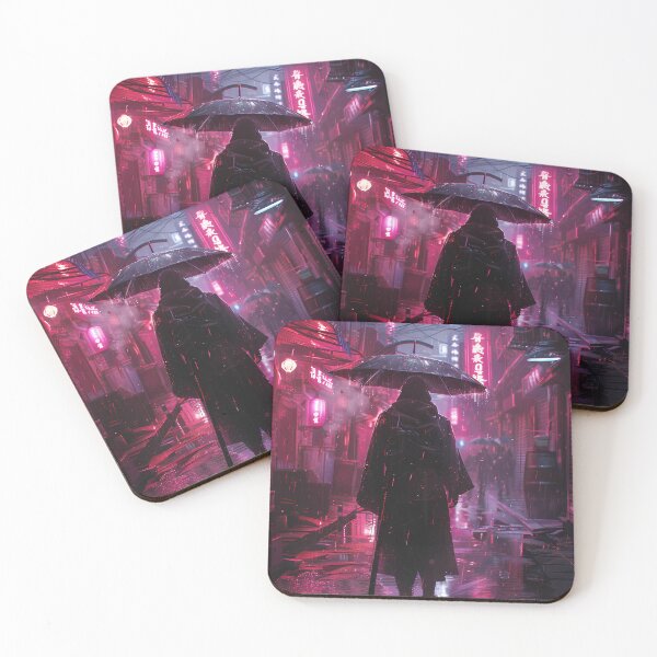 Item preview, Magenta Neon Rain – Cyber Alley Umbrella Drifter designed and sold by NeonHorizon Studio.